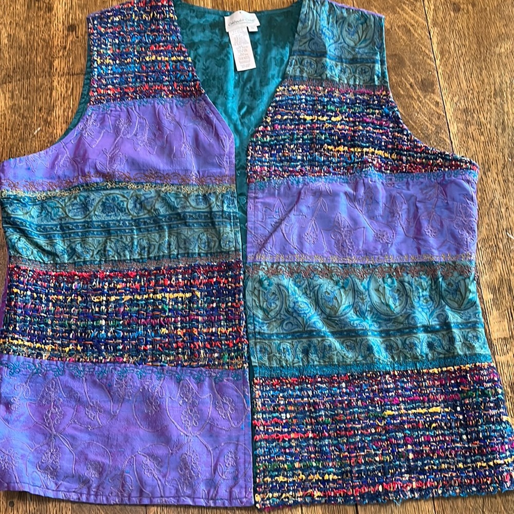 Coldwater Creek Multi Colored Vest XL